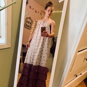 🦋MISSLOOK Summer White, Roses, Ruffles Maxi Dress